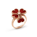 [Clover Jewelry]スイートクローバーカーネリアンリング