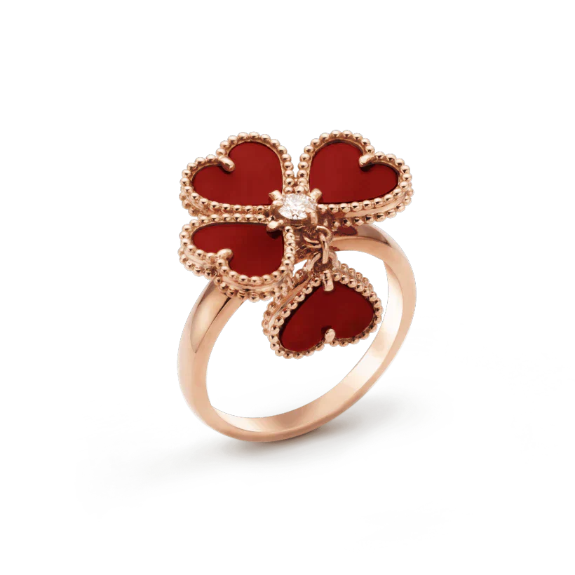 [Clover Jewelry]SWEET CLOVER CARNELIAN RING