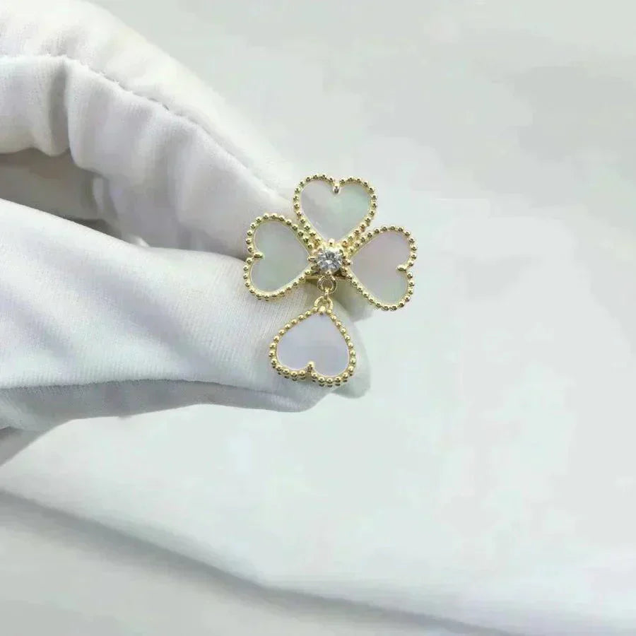 [Clover Jewelry]SWEET CLOVER WHITE MOP RING