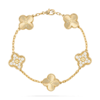 [Clover Jewelry]CLOVER BRACELET 5 MOTIFS GOLD DIAMOND