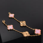 [Clover Jewelry]CLOVER BRACELET 5 MOTIF PINK AND PINK GOLD