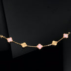 [Clover Jewelry]CLOVER BRACELET 5 MOTIF PINK AND PINK GOLD
