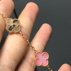 [Clover Jewelry]CLOVER BRACELET 5 MOTIF PINK AND PINK GOLD