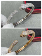 [Clover Jewelry]PANTHERE FULL DIAMOND OPEN BRACELET