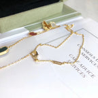 [Clover Jewelry]LUCKY SPRING 4 MOTIFS ROSE GOLD NECKLACE