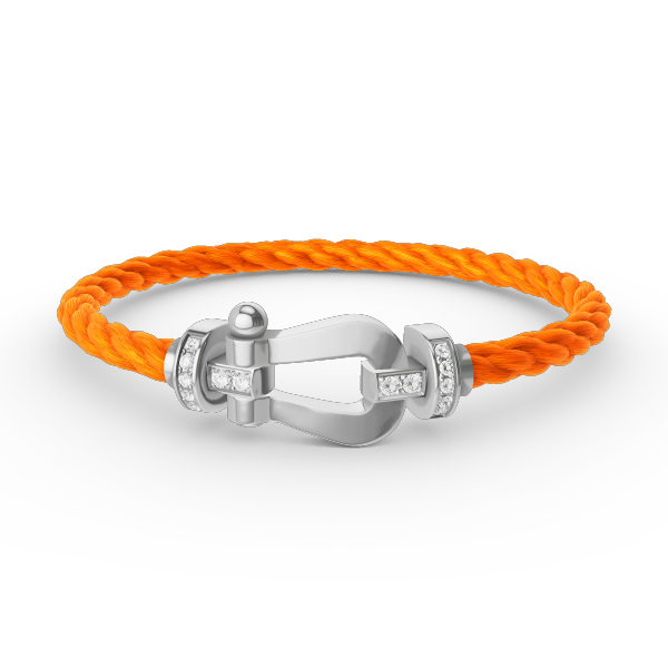 [Clover Jewelry]FORCE LARGE HORSESHOE HALF DIAMOND BRACELET SILVER