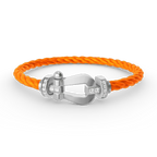 [Clover Jewelry]FORCE LARGE HORSESHOE HALF DIAMOND BRACELET SILVER