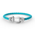 [Clover Jewelry]FORCE LARGE HORSESHOE HALF DIAMOND BRACELET SILVER