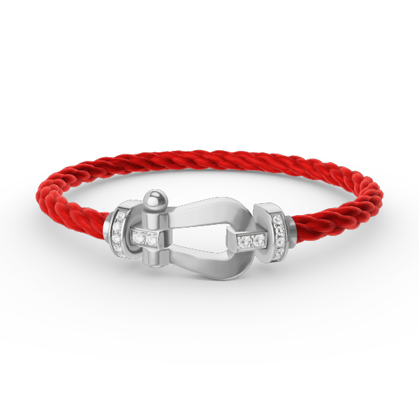 [Clover Jewelry]FORCE LARGE HORSESHOE HALF DIAMOND BRACELET SILVER