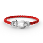 [Clover Jewelry]FORCE LARGE HORSESHOE HALF DIAMOND BRACELET SILVER