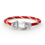 [Clover Jewelry]FORCE LARGE HORSESHOE HALF DIAMOND BRACELET SILVER