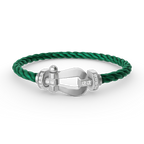 [Clover Jewelry]FORCE LARGE HORSESHOE HALF DIAMOND BRACELET SILVER