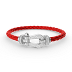 [Clover Jewelry]FORCE LARGE HORSESHOE FULL DIAMOND BRACELET SILVER
