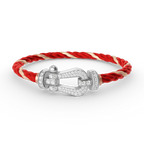 [Clover Jewelry]FORCE LARGE HORSESHOE FULL DIAMOND BRACELET SILVER