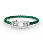 [Clover Jewelry]FORCE LARGE HORSESHOE FULL DIAMOND BRACELET SILVER