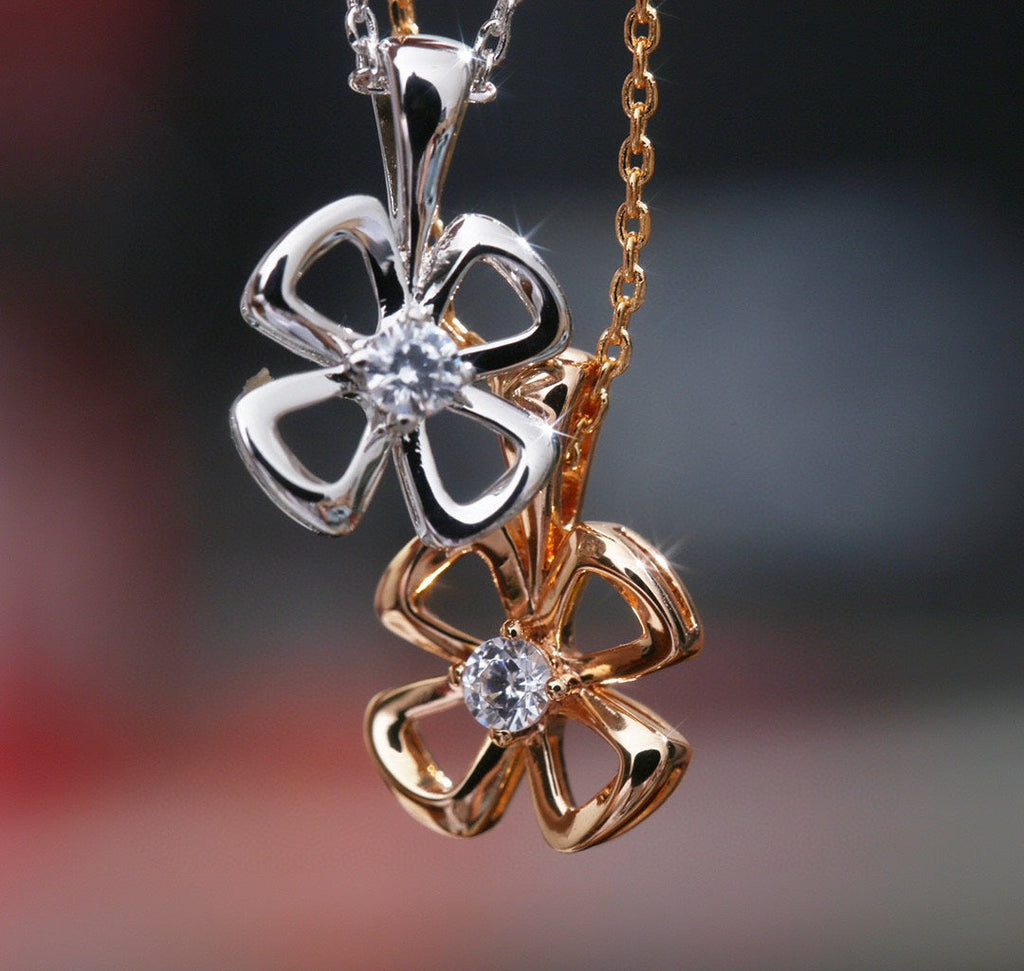 [Clover Jewelry]FIOREVER KETTE DIAMANT MITTE