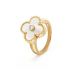 [Clover Jewelry]CLOVER PINK MOP RING GOLD DIAMOND