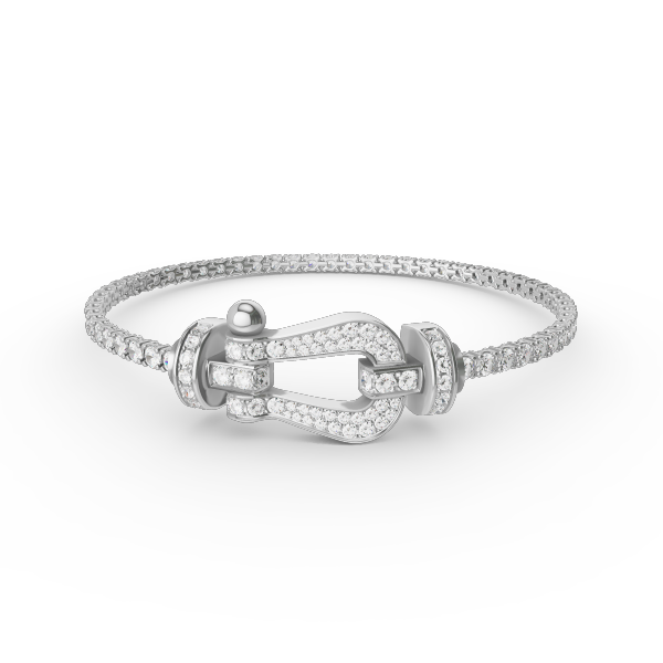 [Clover Jewelry] FORCE GROSSES HUFEISEN VOLL DIAMANT TENNISARMREIF