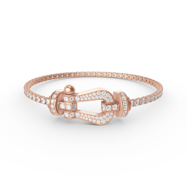 [Clover Jewelry] FORCE GROSSES HUFEISEN VOLL DIAMANT TENNISARMREIF